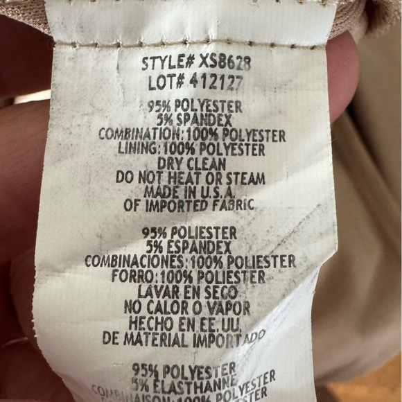 Xscape Designer Navy BodyCon Dress sheer nude accents back zip Cap Sleeves - Picture 7 of 8